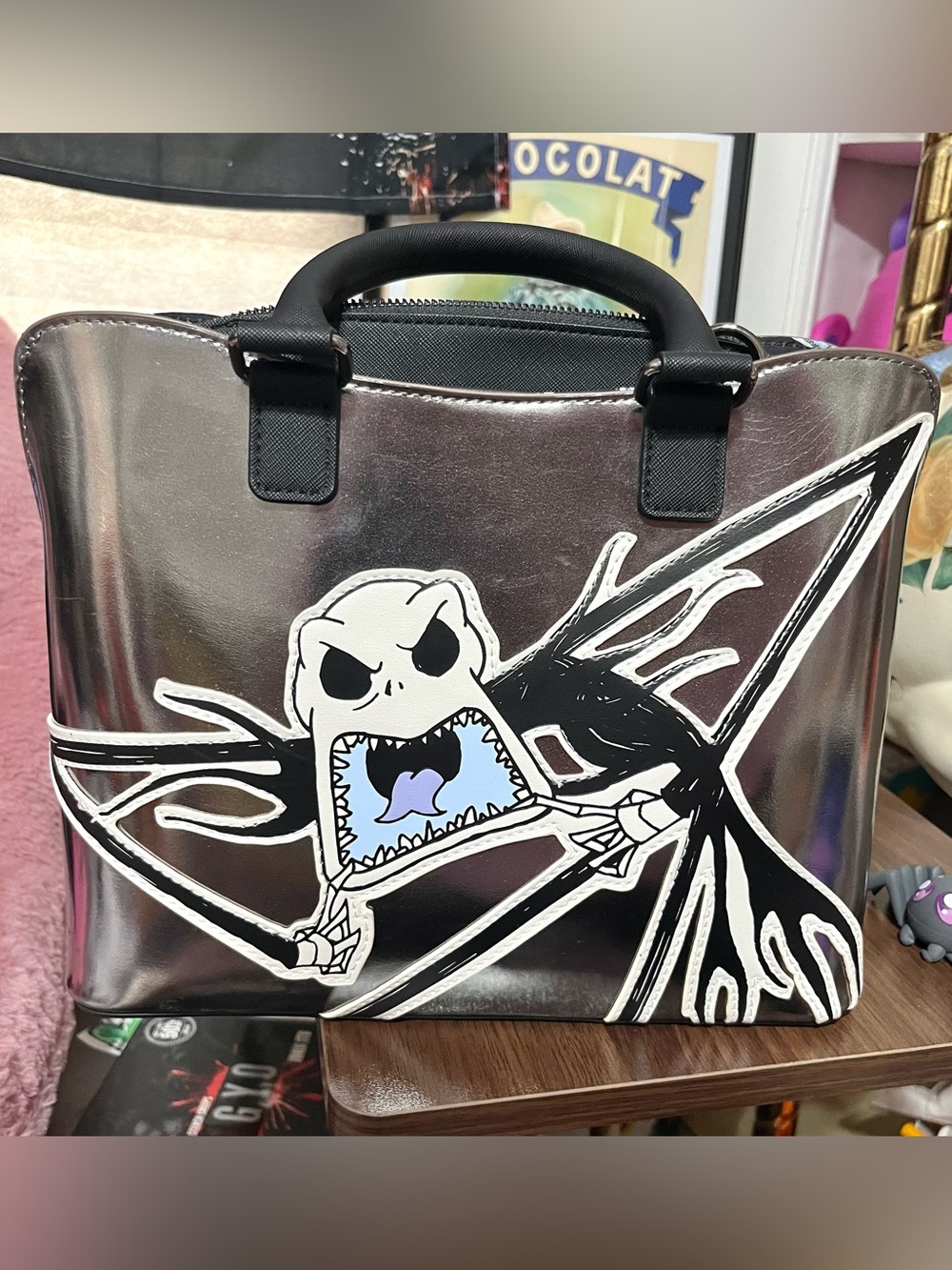 Loungefly Crossbody Bag Purse The Nightmare Before Christmas Jack Metallic